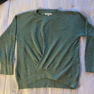 Lou & Grey for Loft lightweight green sweater